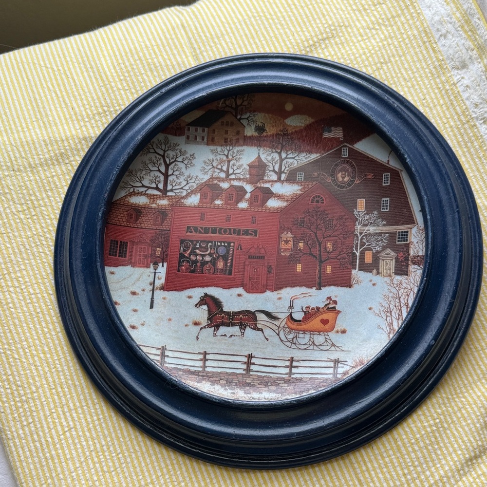 The Overflow Antique Market Collector Plate by Bradford Exchange - White & Cream
